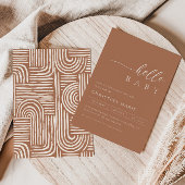 Boho Terracotta Gender Neutral Baby shower Kaart