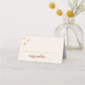 Boho Terracotta Gevouwen Plaats Kaart Plaatskaartje (Voorkant)