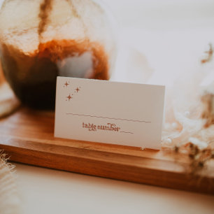 Boho Terracotta Gevouwen Plaats Kaart Plaatskaartje