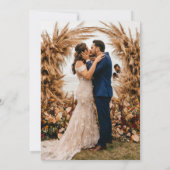 Boho Terracotta Gras Roze Roze Bruidsmeisjesfeest Kaart (Achterkant)