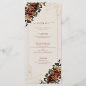 Boho Terracotta Greenery Floral Wedding Menu (Voorkant)