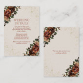 Boho terracotta groen Details Behuizing Kaart (Voorkant / Achterkant)