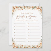 Boho Terracotta Guess Het Leeftijd Spel | rustieke (Voorkant)