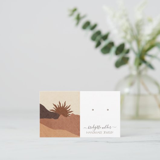 Boho Terracotta Handmade Jewelry Personalized Visitekaartje (Staand voorkant)