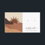 Boho Terracotta Handmade Jewelry Personalized Visitekaartje<br><div class="desc">Een Boho-stijl terracotta sun en zandwoestijn met abstracte vormen met een gepersonaliseerde scripthandtekening voor een handgemaakte sieraadmachine. Aardse organische natuurlijke stijl. Terracotta, room, bruin.</div>