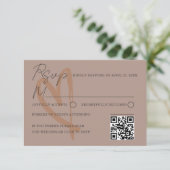 Boho Terracotta Hart Bruiloft RSVP Kaart (Staand voorkant)