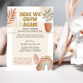 Boho Terracotta Here We Grow Again Baby Sprinkle Kaart