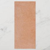 Boho Terracotta Herfst Bloemen Gedroogd Pampas Gra Menu (Achterkant)