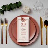 Boho Terracotta Herfst Diner Bloemen Boeket Bruilo Menu