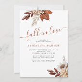 Boho terracotta herfst in liefde vrijgezellenfeest kaart (Voorkant)