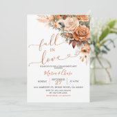 Boho Terracotta Herfst in Love Engagement Party Kaart (Staand voorkant)