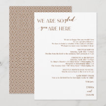 Boho terracotta huwelijksbegroetingsbrief