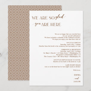 Boho terracotta huwelijksbegroetingsbrief bedankkaart