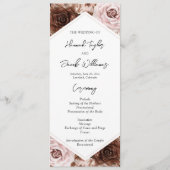 Boho Terracotta Huwelijksceremonie Programmakaart (Voorkant)