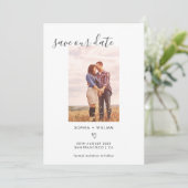 Boho Terracotta Huwelijksfoto Save The Date (Staand voorkant)