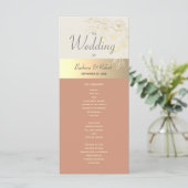 Boho Terracotta Huwelijksprogramma Programmakaart (Staand voorkant)
