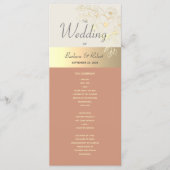 Boho Terracotta Huwelijksprogramma Programmakaart (Voorkant)