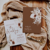 Boho Terracotta Huwelijksuitnodiging Kaart
