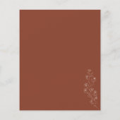 Boho Terracotta Indie brown Botanic we budgetteren Flyer (Achterkant)