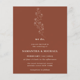 Boho Terracotta Indie brown Botanic we budgetteren Flyer