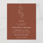Boho Terracotta Indie bruin Botanisch we doen budg Flyer (Voorkant)