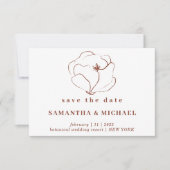 Boho Terracotta Indie Rustic Bewaar de datum Kaart (Voorkant)