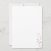 Boho Terracotta Indie Rustic Botanic we doen bloem Kaart (Achterkant)