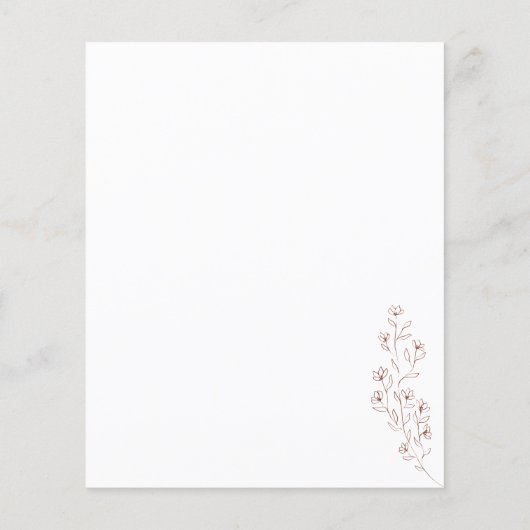 Boho Terracotta Indie Rustic Botanic we doen een b Flyer (Achterkant)