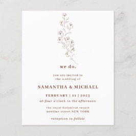 Boho Terracotta Indie Rustic Botanic we doen een b Flyer