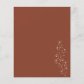 Boho Terracotta Indie Rustic Botanical budget Flyer (Achterkant)