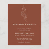 Boho Terracotta Indie Rustic Botanical budget Flyer (Voorkant)