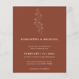 Boho Terracotta Indie Rustic Botanical budget Flyer