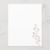 Boho Terracotta Indie Rustic Botanische kleine bud Flyer (Achterkant)