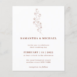 Boho Terracotta Indie Rustic Botanische kleine bud Flyer