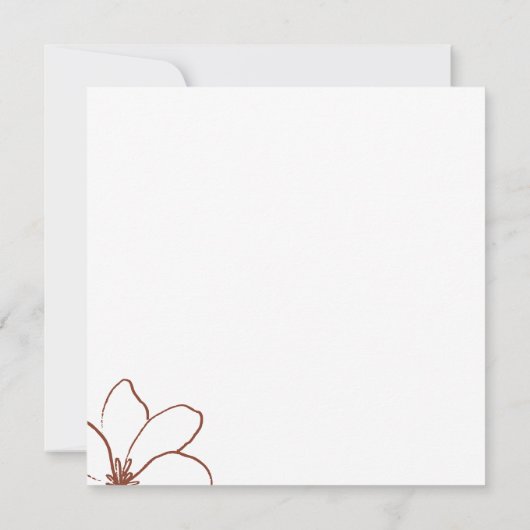 Boho Terracotta Indie Rustic Eenvoudig dank je wel Kaart (Achterkant)