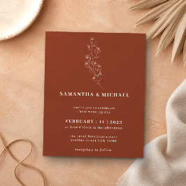 Boho Terracotta Indie Rustieke Botanische budget Flyer