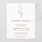 Boho Terracotta Indie Rustieke Botanische kleine b Flyer (Voorkant)