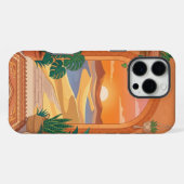 Boho Terracotta iPhone 16 Pro Max Case | Tropical  Hoesje (Achterkant horizontaal)