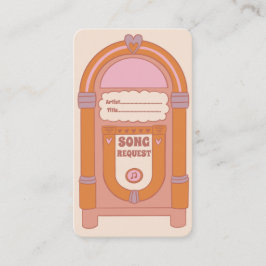 Boho Terracotta Jukebox Song Request Kaart