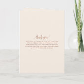 Boho Terracotta kalligrafie Wedding Boklet Programma (Achterkant)