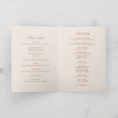 Boho Terracotta kalligrafie Wedding Boklet Programma (Binnen)