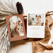 Boho Terracotta kerstkaart | Moderne foto Kaart