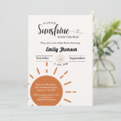 Boho terracotta kleine shunshine baby shower kaart (Staand voorkant)