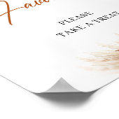 Boho terracotta koperen pampas burgundy Favors Poster (Hoek)