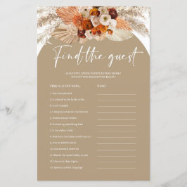 Boho terracotta koperen pampas vindt het gastspel