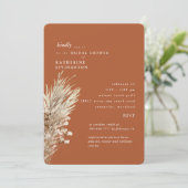 Boho Terracotta Kraft Papier Vrijgezellenfeest Kaart (Staand voorkant)