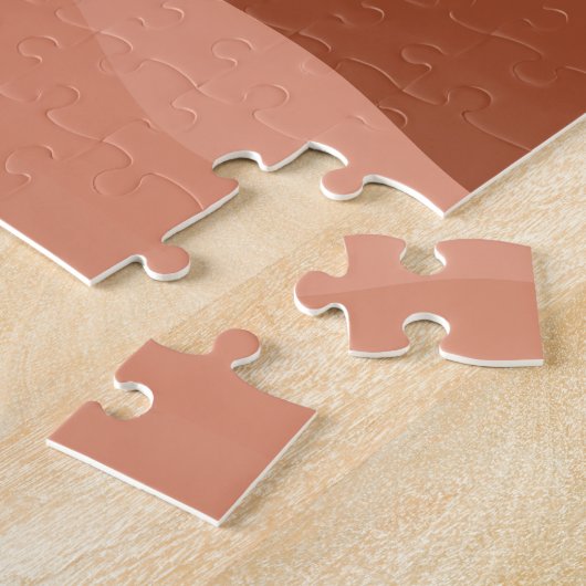 Boho Terracotta Landscape Mountains & Moon Sun Legpuzzel (Zijkant)