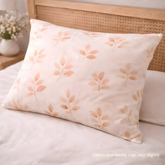 Boho Terracotta Leaf Botanical Pattern Pillowcase Kussensloop
