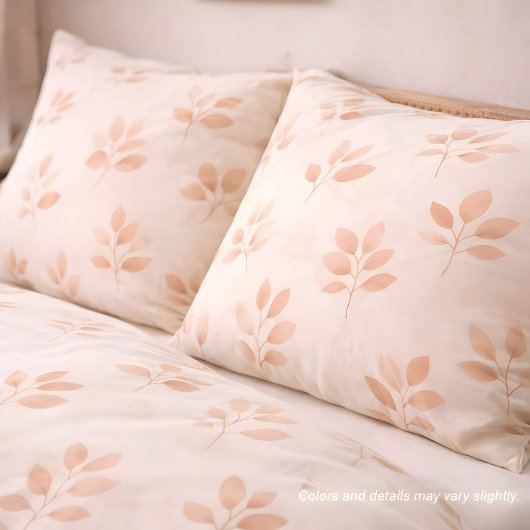 Boho Terracotta Leaf Botanical Pattern Pillowcase Kussensloop