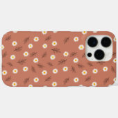 Boho Terracotta Madeliefjes Verspreide Matte Hoes (Achterkant (horizontaal))
